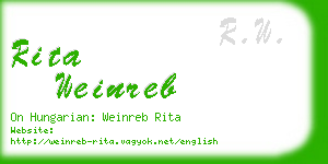 rita weinreb business card